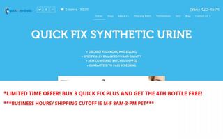 Quick Fix Synthetic Urine Coupons & Promo Codes