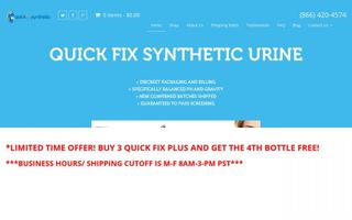 Quick Fix Synthetic Urine Coupons & Promo Codes