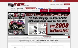 Tom's Bronco Parts Coupons & Promo Codes